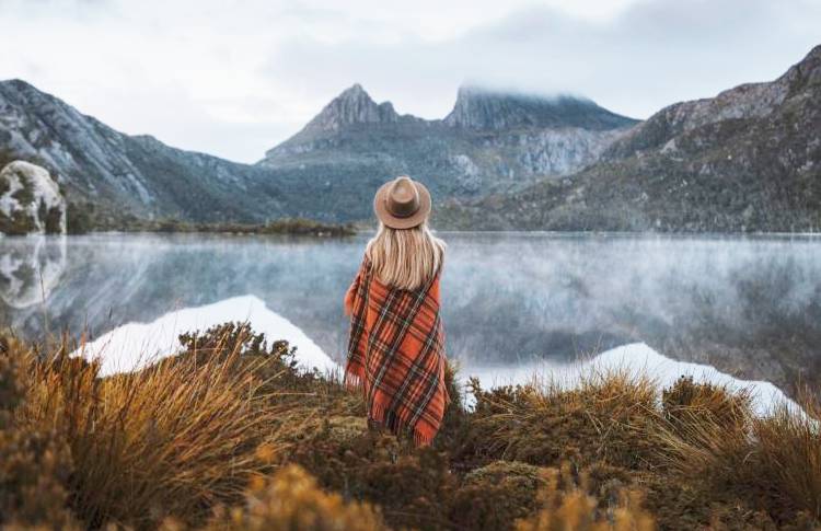 Stunning winter scenes across Dove Lake