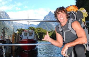 Man at Milford Sound