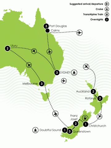 The National Geographic Iconci AUS and NZ Large Map