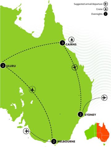 Map: 10 Day Contrasts of Australia