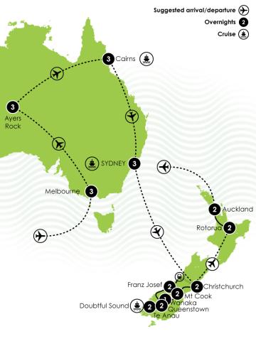 28 Day Australia and New Zealand Highlights Itinerary